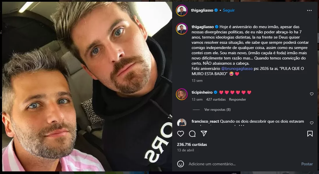 Bruno Gagliasso e Thiago: A Política Divide, o Amor Resiste? Uma Análise Aprofundada