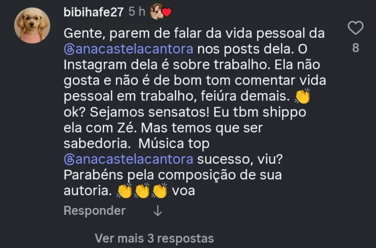 Ana Castela Pede Fim de Comentários sobre Zé Felipe: "Feiúra Demais"