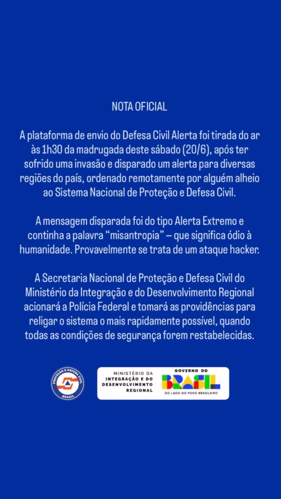 MARKETING CRIMINOSO! Banda Hackeia Alerta de Emergência e Assusta o País Com Misantropia!