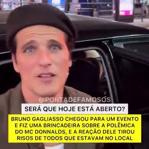 BRUNO GAGLIASSO VIRA MEME após chilique no McDonald’s e dá aula de como reverter crise!